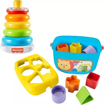 Fisher-Price Rock-A-Stack Baby Toy Classic Ring Stacking Toy For Infants And Tod • $23.19