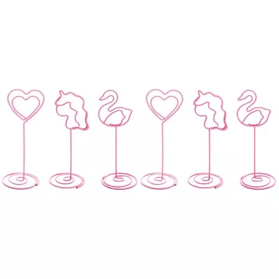  12 Pcs Wedding Number Holders Photo Clip Stand Heart-shaped • £12.58