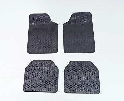 $39.95 • Buy Universal Fit Rubber Carpet Car Floor Mats Rugged Heavy Duty All Weather Odoules