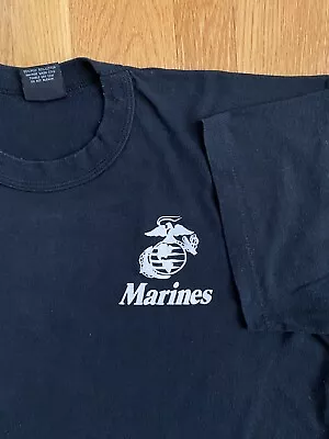 VTG ROTHCO 90s MARINES USMC PAIN IS WEAKNESS LEAVING BODY TEE USA MADE MENS XL • $14
