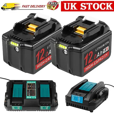 For Makita 18V Battery 12.0Ah 9.0Ah BL1830 BL1850 BL1860 LED Indicator / Charger • £99.99