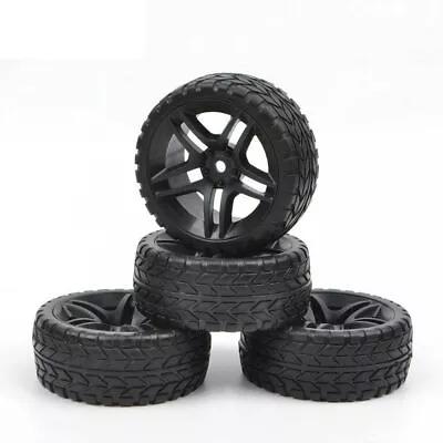 4Pcs 12mm Wheel Rims & Tires For Tamiya TT01 TT02 XV-01 HPI 1/10 RC On Road Car • $18.98