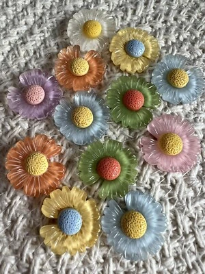 £4.58 • Buy 10 Shoes Accessories DIY Daisy  Shoes Buttons Decoration For Croc Charms Gif