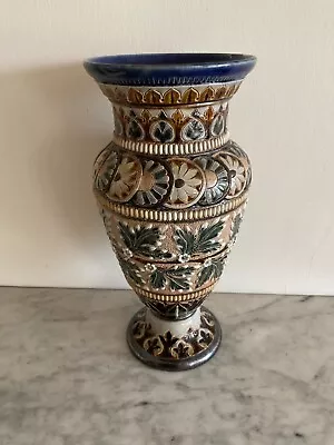 £145 • Buy Doulton Lambeth Stoneware Vase Signed Elizabeth Sayers & Elizabeth Atkins 1882