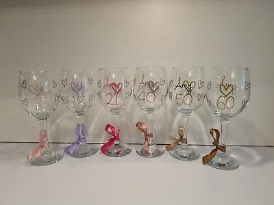 £10.95 • Buy Personalised Wine Glass /Any Occasion Gift For Her/Any Age Wine Glass 18th 21st 