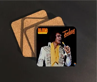 4 Set Of Elvis Presley Drink Coasters Elvis Presley Print Vintage • $16.99