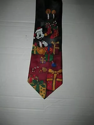 Vintage Mickey Unlimited Disney Mickey Mouse Christmas Holiday Neck Tie Winter  • $13.99