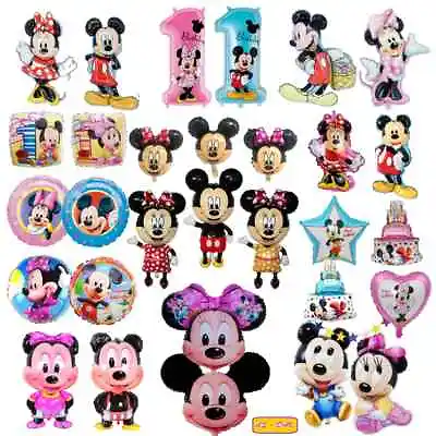Minnie & Mickey Mouse Foils Air Balloon Babyshower Kids Birthday Baby Party • £3.41
