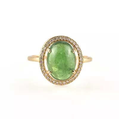 Natural Tsavorite Ring/14k Yellow Gold Oval Cut Tsavorite Ring | Art Deco Ring • $1454.77