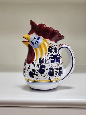 Deruta Italy Ceramic Rooster 8  Pitcher • $54.99