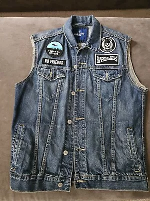 Stoner Rock Doom Metal  Denim Battle Vest Motorhead Sleep Misfits Patches • $45