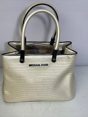 Michael Kors Women's  Purse Tote White/Vanilla MK Elegant Classy Medium Size • $35