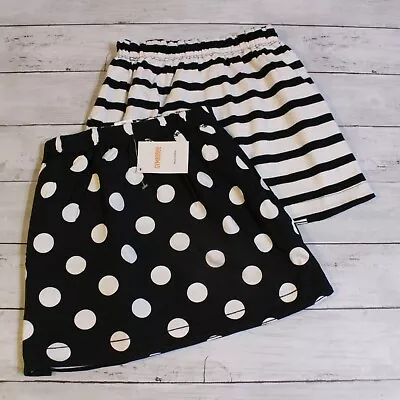 Gymboree Girl's Reversible Skirt Size 4 4T Purrfectly Fabulous Black White • $16.99