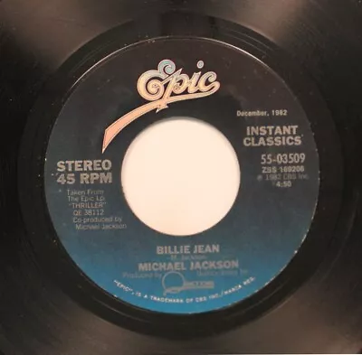 Rock 45 Michael Jackson - Billie Jean / Can'T Get Putta The Rain On Epic • $5