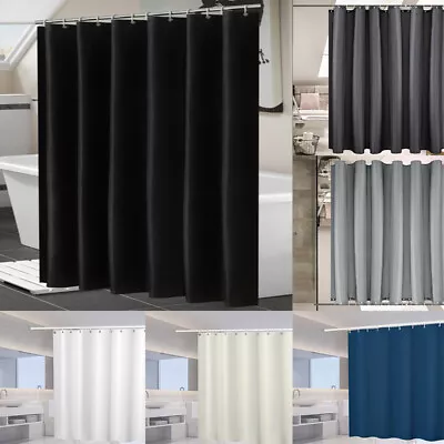 Fabric Bathroom Shower Shade Curtain Solid Mildew Resistant Window Modern Style • $10.99