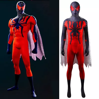 Spiderman Across Spider-Verse MM PT 2 Jumpsuit Cloak Cosplay Costume Halloween • $66.99