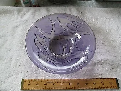 9 1/4  Lalique Bowl -  Swallows  - (R Lalique Mascot) - VGC • $1499