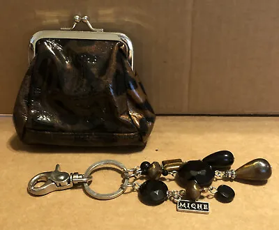 Miche Animal Print Coin Purse And Keychain Preowned • $12.99