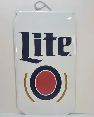 Miller Lite Metal Tin Beer Can Shaped Promo Sign  • $39