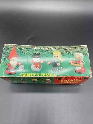 Vintage Trim-A-Tree Wood Ornaments Santa's Family Christmas • $7.99