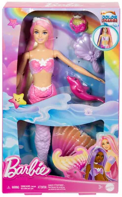 Mattel Barbie Mermaid Color Change Doll For 3 Years HRP97 • $25.99