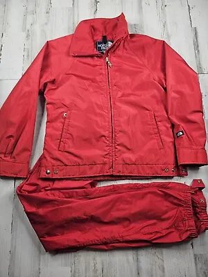 The North Face Gore-Tex Vintage Nylon 2 Piece Made In USA Red Track Suit Men's M • $150
