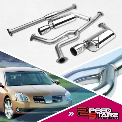 J2 Cat Back System W/ 2.25 OD Piping+Muffler+Tip For 04-08 Nissan Maxima V6 A34 • $339.99