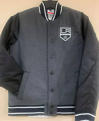 LA KINGS Youth Letterman Varsity Jacket By Outerstuff - NHL Licensed • $49.99