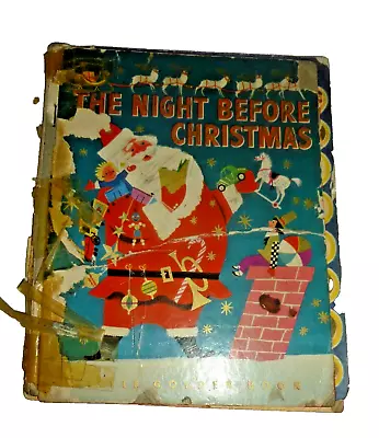 The Night Before Christmas A Little Golden Book 1949 VINTAGE 1st Ed C. Moore #20 • $8.04