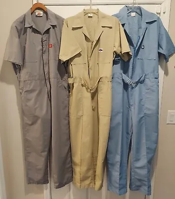 Vintage Parasuit Mens 42 Regular Jumpsuit Belted Coverall Mechanic Dickies Lot 3 • $130