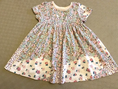 £2 • Buy Next Baby Girls Cap Sleeved Floral Dress Age 9-12 Months Ex Cond