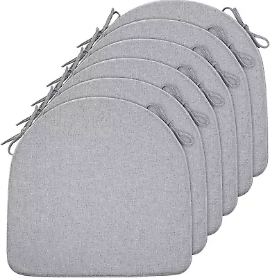 6 Pcs Chair Cushions For Kitchen Chairs 17 X 16.5 Inches Memory Foam Chair Pads  • $69.10
