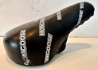 Vintage Mongoose BMX Bicycle Racing Saddle Seat Mongoose Logo Scuffed See Photos • $10.95