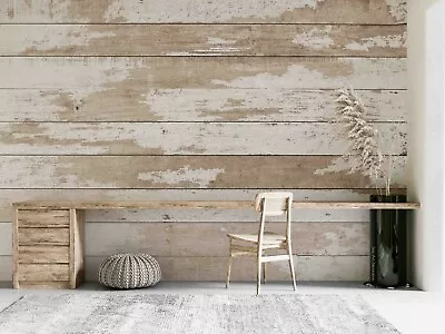 $177.31 • Buy 3D Shabby Wooden Floor Wallpaper Wall Mural Removable Self-adhesive 1692