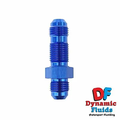 (AN6) -6 6AN Straight Aluminium Bulkhead Fitting Anodised Blue • £3.39