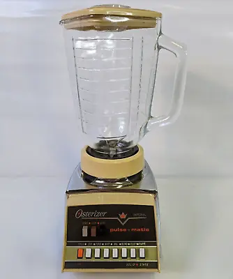 $24.99 • Buy Vintage Osterizer Imperial Pulse Matic Chrome Blender 658 W/ Pitcher Made In USA