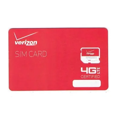 Verizon 4G LTE Micro Sim Card 3FF Droid Razr Samsung Stratosphere Galaxy Nexus • $11.95