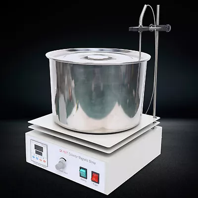10L Digital Heat-gathering Magnetic Stirrer Water Oil Bath Mixer 400℃ Thermostat • $275
