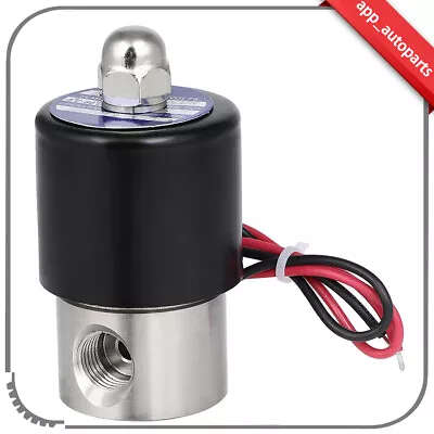 1 Solid 1/4  NPT Air Ride Suspension Valve Electric Solenoid Stainless Steel 12V • $25.55