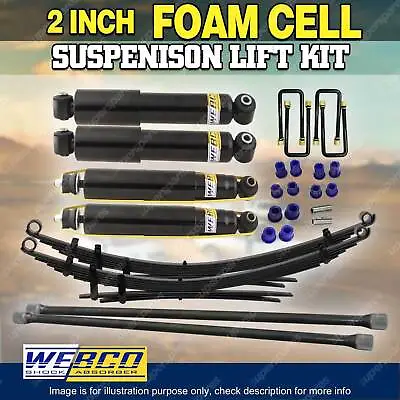 2 Inch Lift Kit Foam Cell Shocks Raw Torsion Bar Leaf Spring For Holden Rodeo RA • $1276