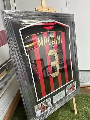 Paolo Maldini Signed & Framed AC Milan Shirt Genuine Signature With COA • £176