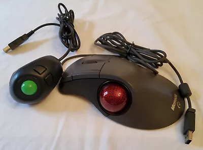 Microsoft Trackball Optical 1.0 USB & FDM-G51 Handheld Finger Mouse • $28.99