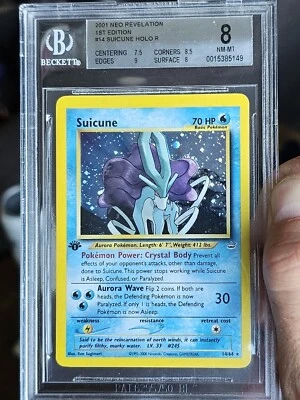 $143.50 • Buy Pokémon TCG Suicune Neo Revelation 14/64 Holo 1st Edition Holo Rare Psa BGS 8
