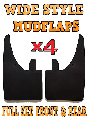 4x WIDE Rubber Mud Flaps FRONT & REAR Mudflaps Universal Fits Volvo 740 760 850 • $21.12