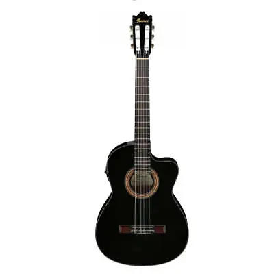 Ibanez GA11CE-BK GA Series Classical Acoustic Electric Guitar Black • $715