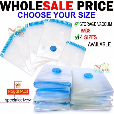 6 X STRONG VACUUM STORAGE SPACE SAVING BAGS VAC BAG SPACE SAVER VACCUM VACUM BAG • £18.99