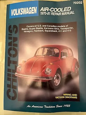 Chilton 70202 Volkswagen Air-Cooled 1970-81 Repair Manual New 246 Pages • $9