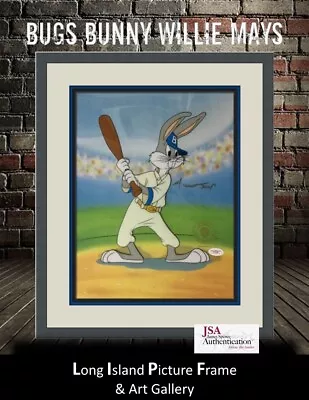 Willie Mays Signed Bugs Bunny Animation Seri Cel Custom Framed JSA COA • $495