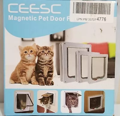 CEESC Cat Flap Door Magnetic Pet Door/ 4 Way Lock Cats Small Black • $19.65