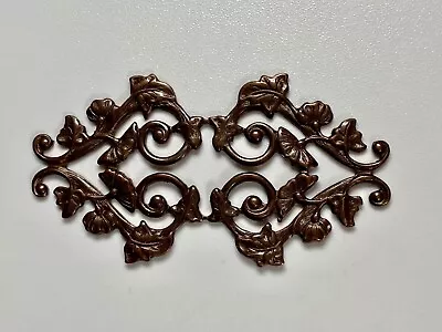 Vintaj Deco Vines Filigree 59x31mm Natural Brass Element F270 Crafting -10 Pcs • $60